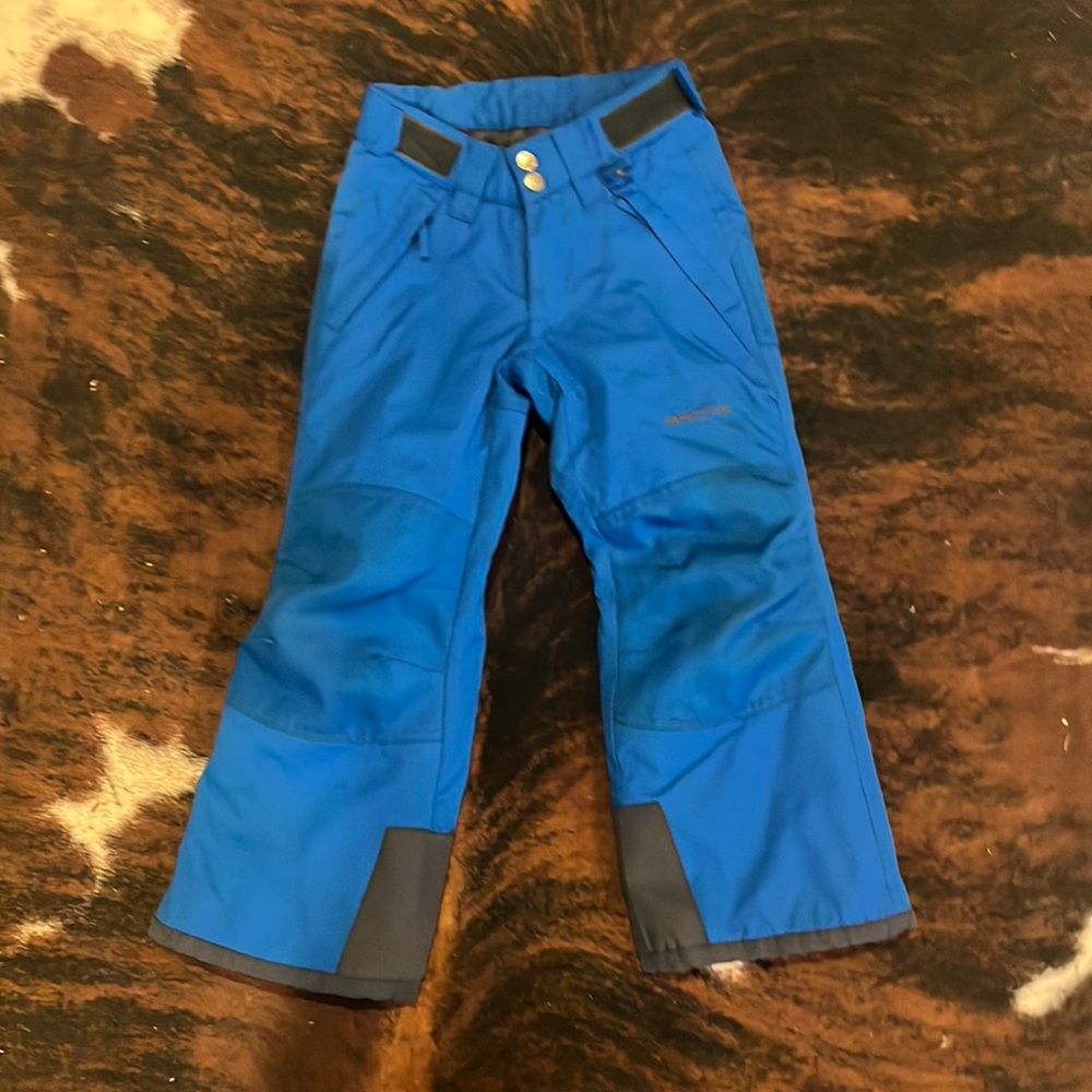Boys size XS thick heavy ski pants bright blue